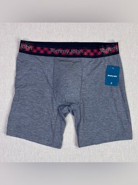 Tommy John Second Skin Boxer Briefs Gray Modal Stretch Comfort NWT L